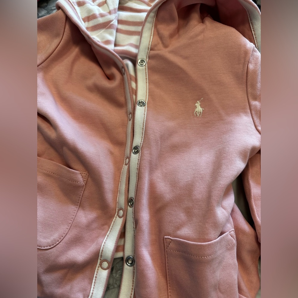 💕 NWT Ralph Lauren Reversible Cotton Hooded Jacket, 24 mos